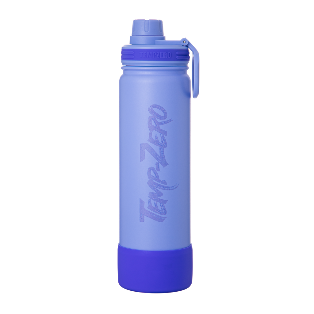 Temp-Zero 22oz insulated water bottle in grape purple – front view