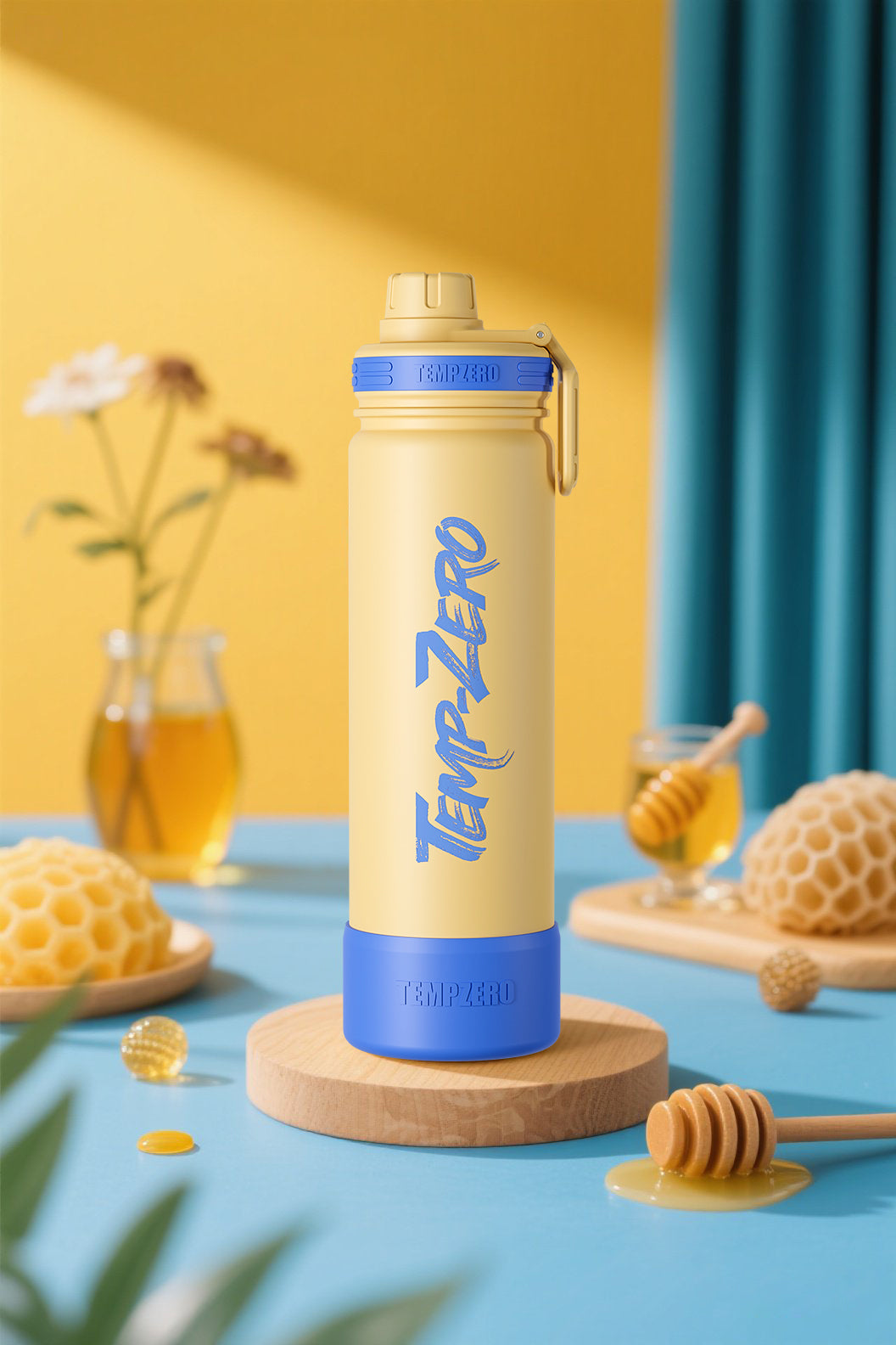 Temp-Zero 22oz Insulated Water Bottle – Warm Yellow (Sunny Butter)
