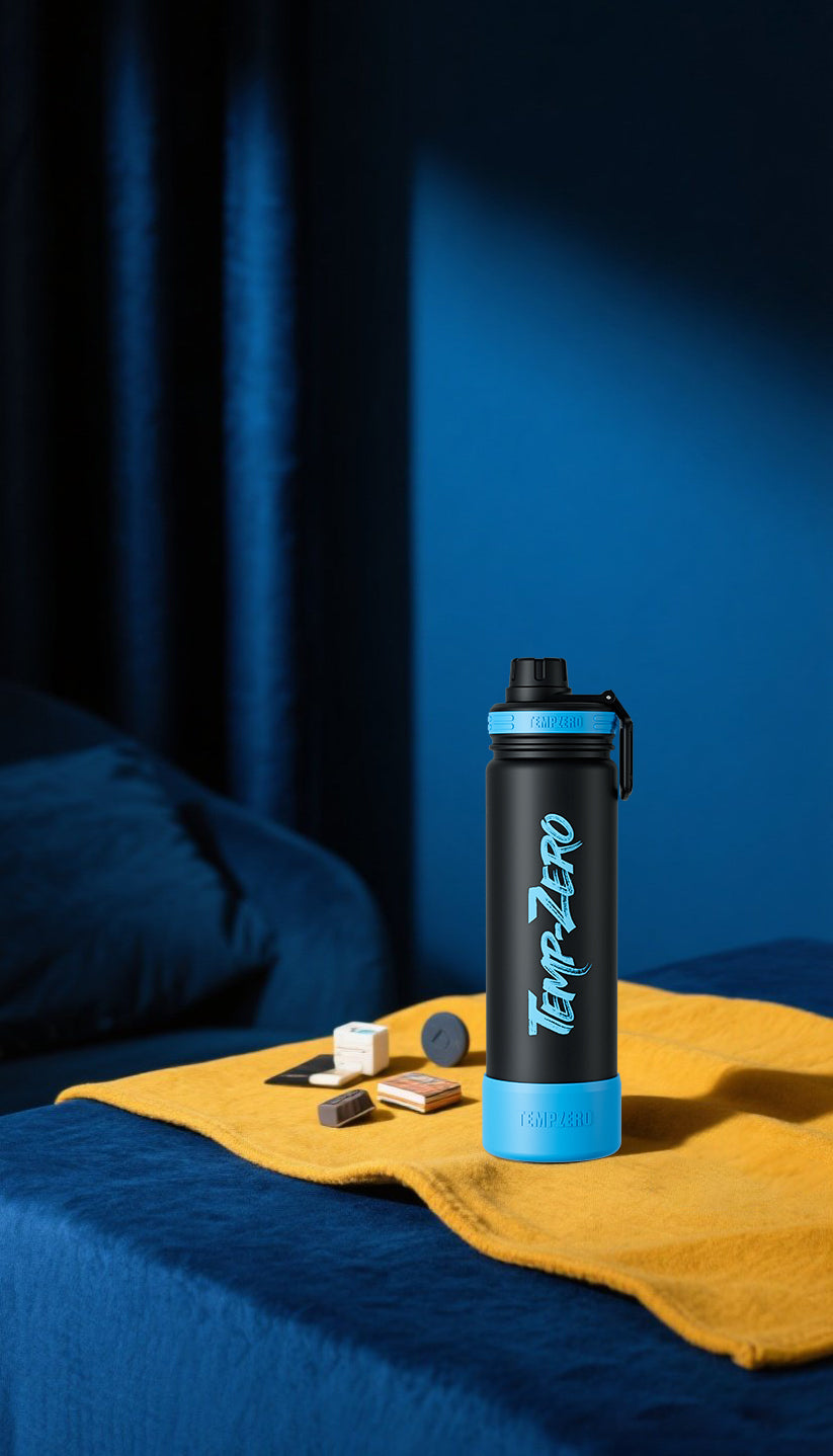 Temp-Zero 22oz Insulated Water Bottle – Matte Black (Midnight)