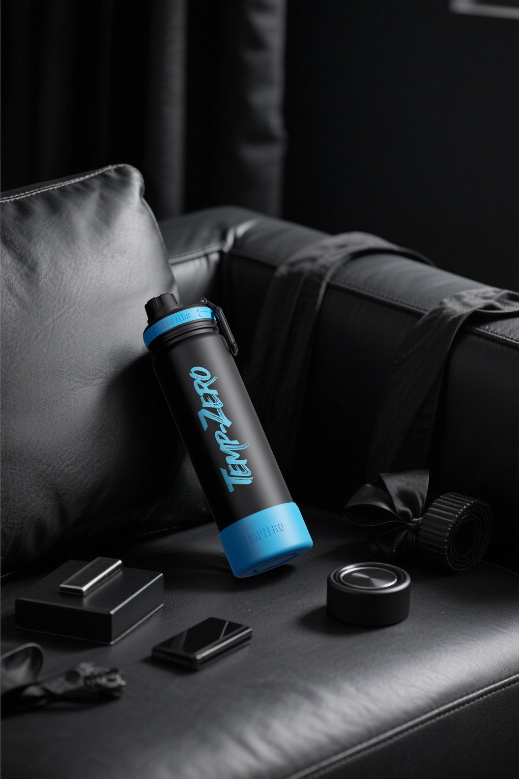 Temp-Zero 22oz Insulated Water Bottle – Matte Black (Midnight)