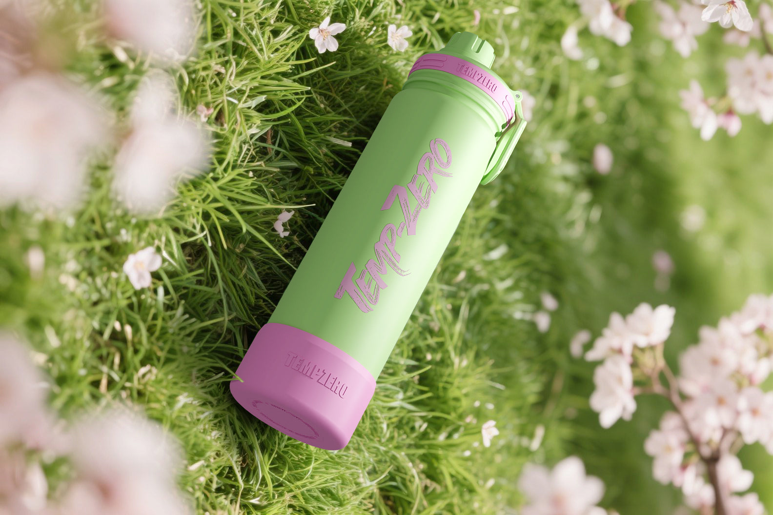 Temp-Zero 22oz Insulated Water Bottle – Mint Green (Spring Meadow)