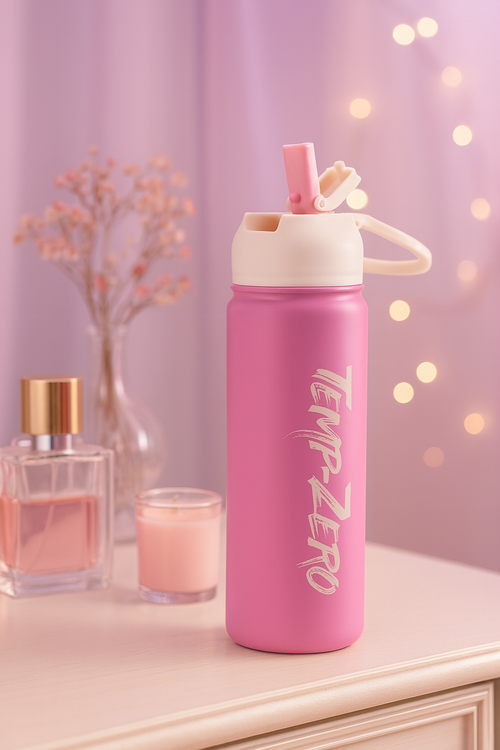 Temp-Zero 18oz Insulated Water Bottle – Pink Bunny